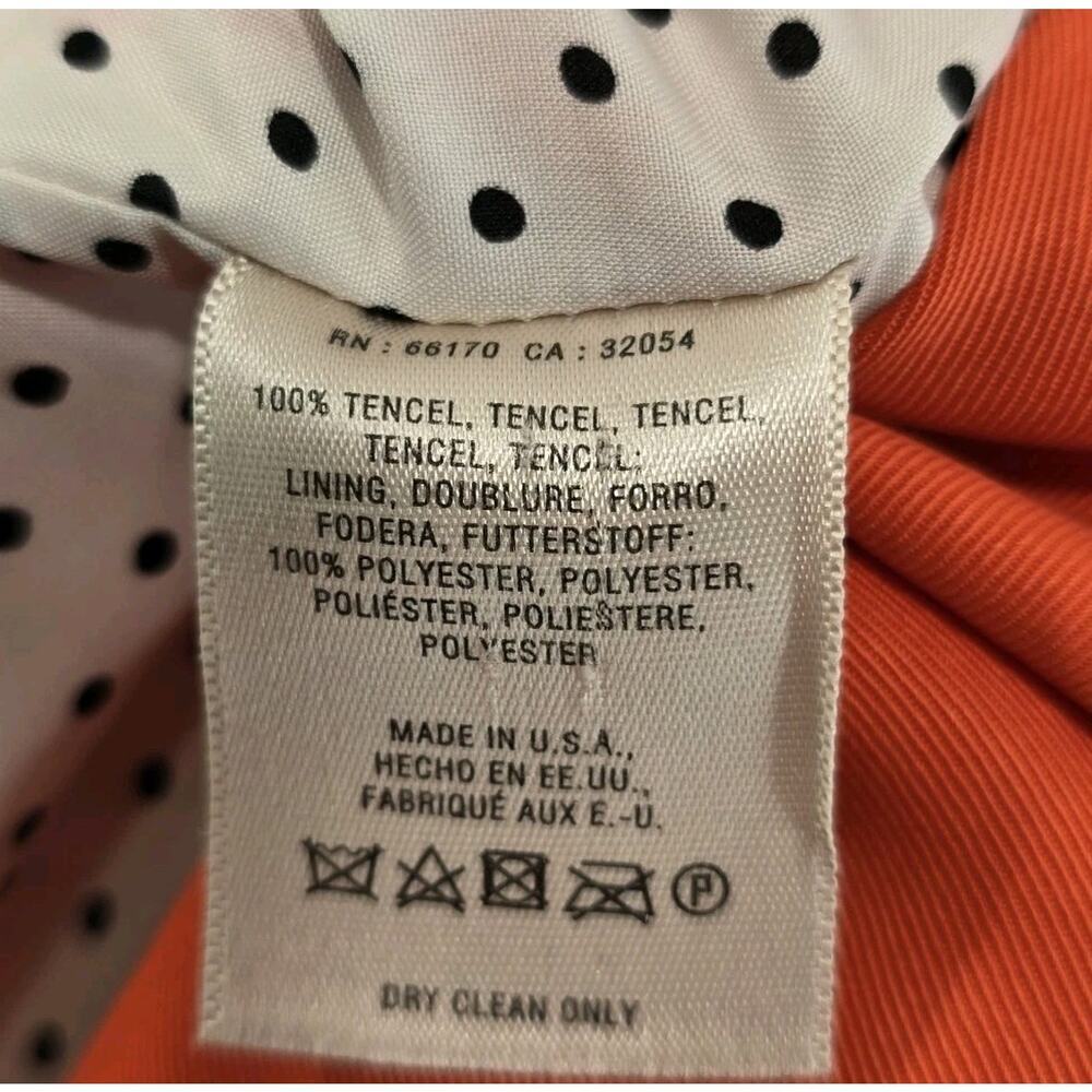 Anthropologie Blazer Womens Medium Orange Open Jacket Cartonnier Breathable - Picture 9 of 11